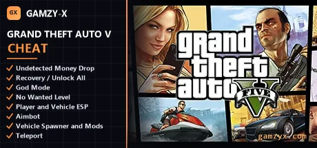 GTA 5 mod menu - money drop and aimbot | GAMZY-X