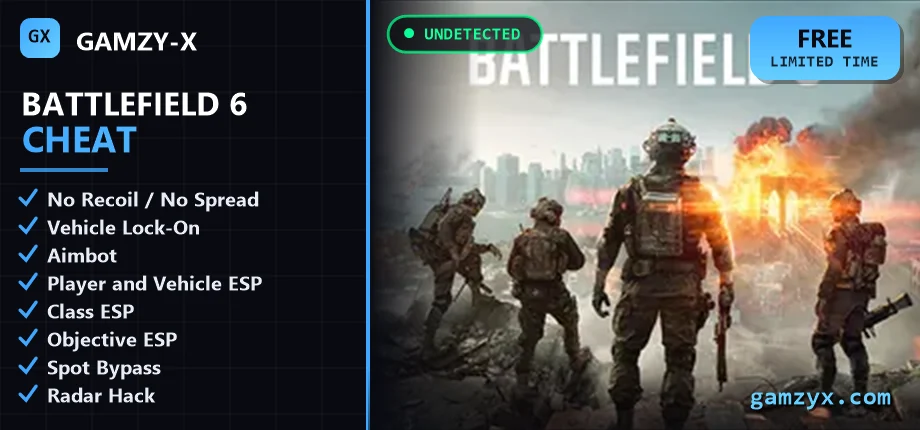 Battlefield 6 cheat - aimbot, ESP and no recoil | GAMZY-X
