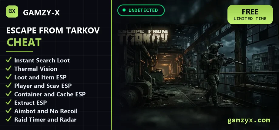 Escape from Tarkov cheat - loot ESP, aimbot and wallhack | GAMZY-X