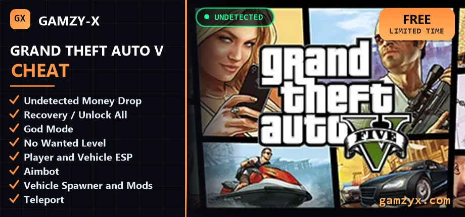 GTA 5 mod menu - money drop, god mode and ESP | GAMZY-X