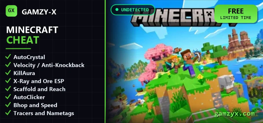 Minecraft hacked client - KillAura, X-Ray, Scaffold and ESP | GAMZY-X