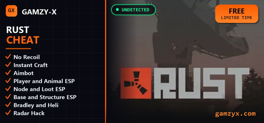 Rust cheat - aimbot, ESP, no recoil and instant craft | GAMZY-X