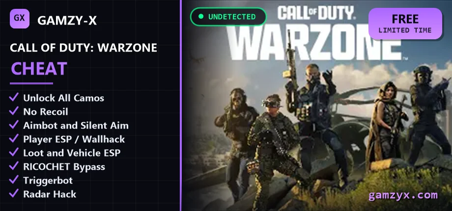 Warzone cheat - aimbot, ESP, wallhack and no recoil | GAMZY-X